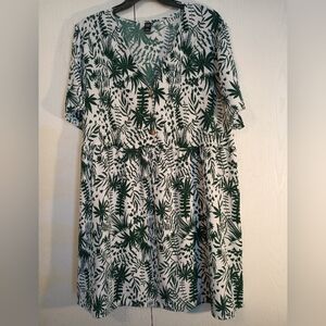 Shein Plus Size 4XL Tropical Green Dress